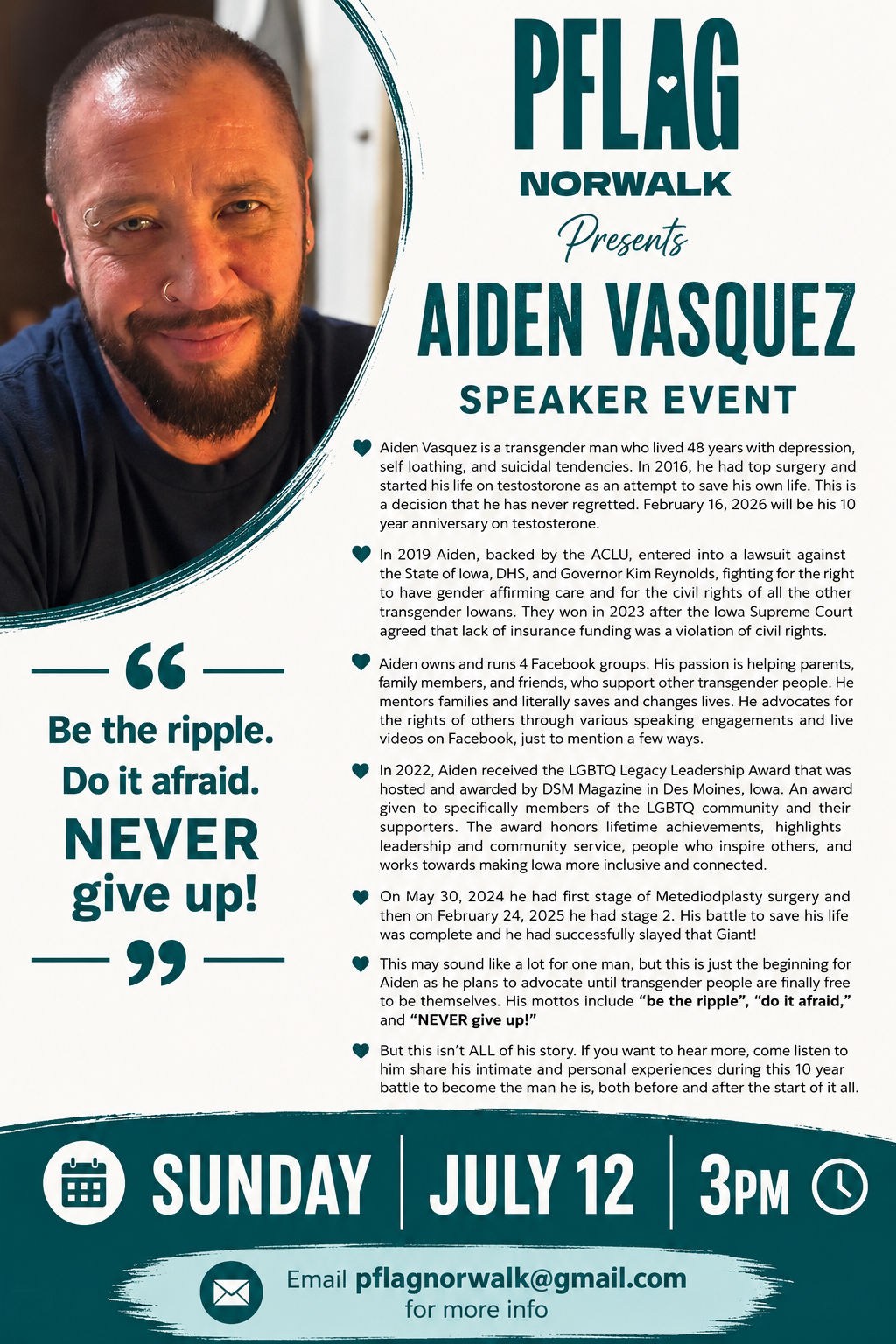 Aiden Vasquez Speaker Event - July 12, 2026